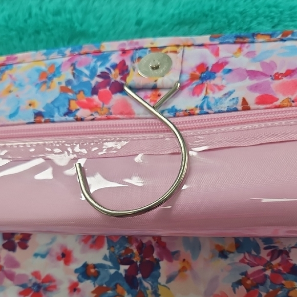 Nicole Miller Pink and Blue Floral  Travel Bag - Picture 4 of 4